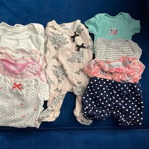 0-3 month girls clothes lot